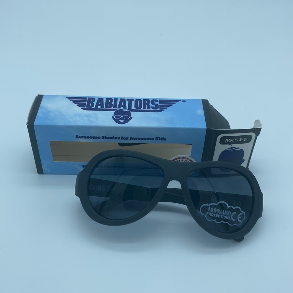 Babiators Aviator Ages 3-5 Black Ops Black/Grey Lens